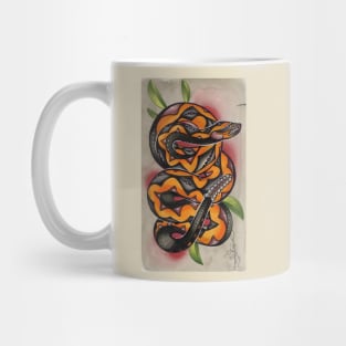 old timey snake tattoo Mug